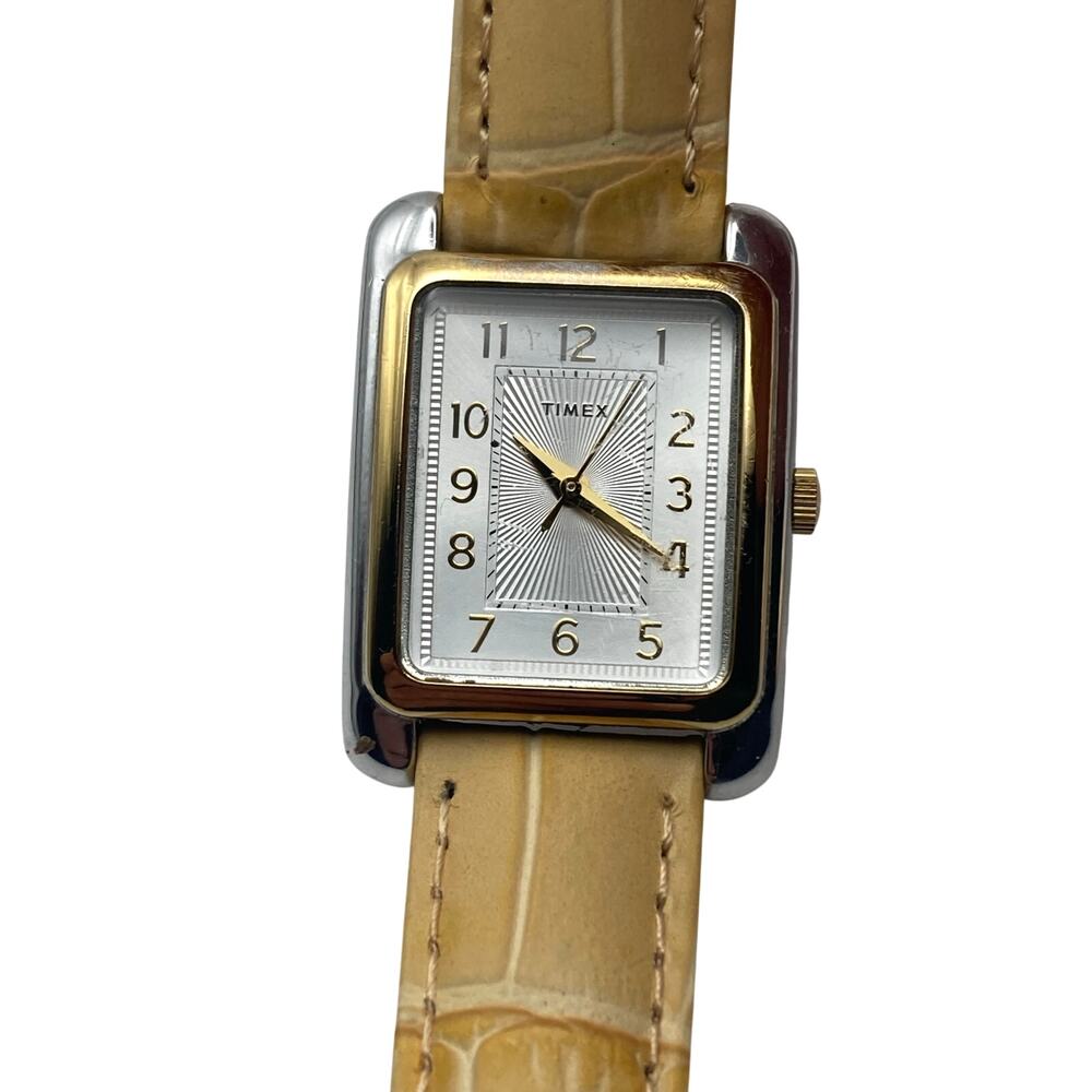 Timex Meriden Tank Style Women's Watch 25mm - New Battery - New Leather Band